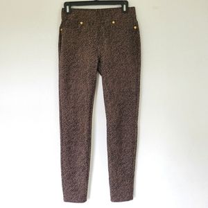 Michael Kors Brown striped Legging Jeggings Size S